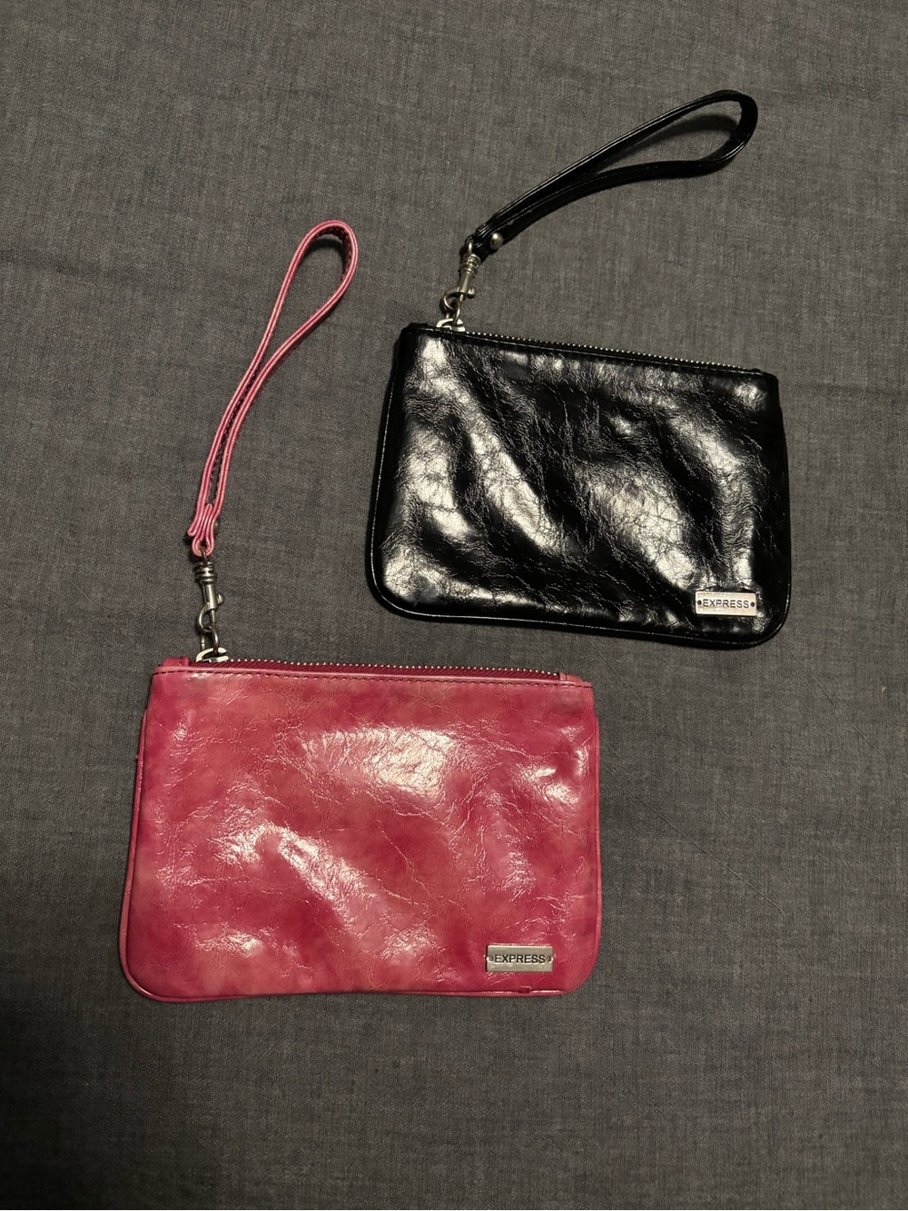 Express Faux-Leather Wristlet Clutch Duo - Black & Pink